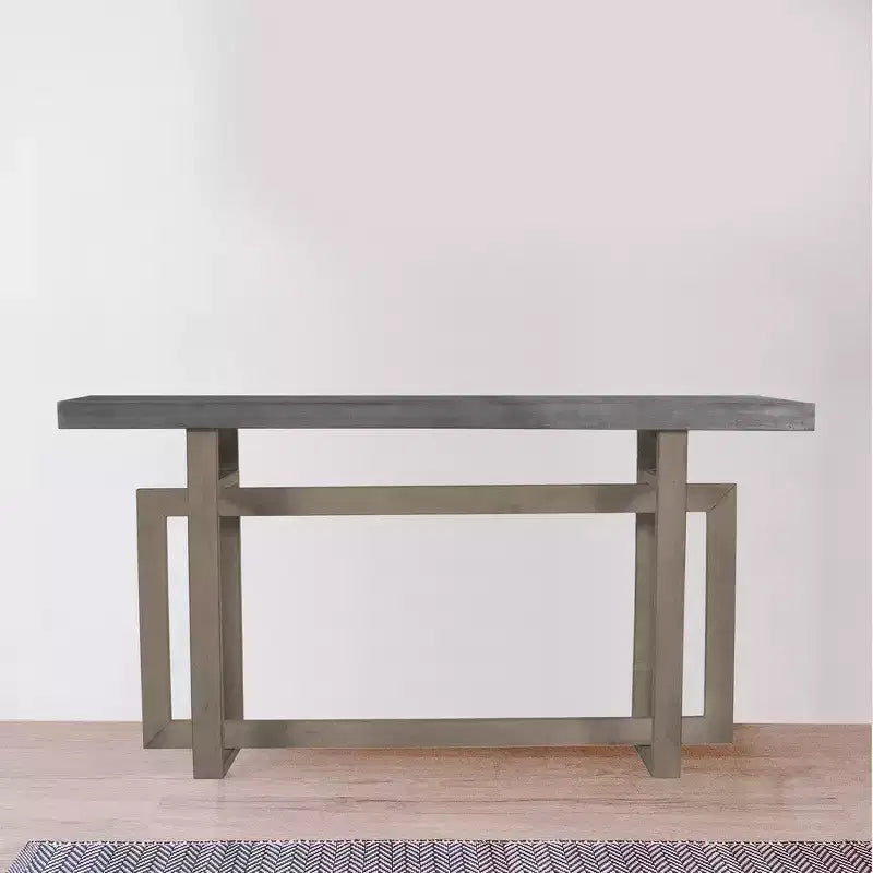 59 Inch Artisan Sideboard Console Table with Geometric Interlocked Base