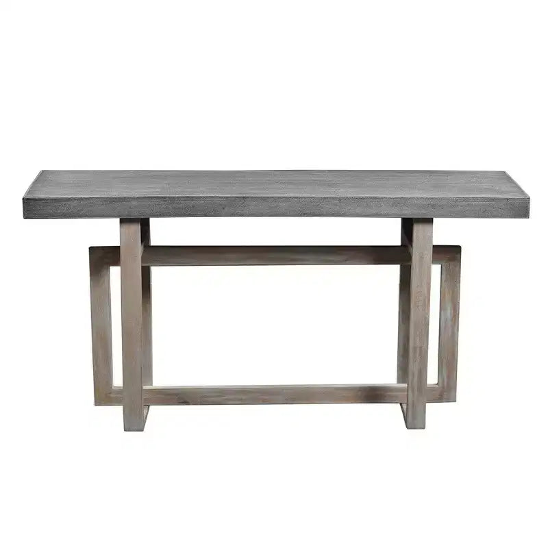 59 Inch Artisan Sideboard Console Table with Geometric Interlocked Base