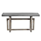 Console de buffet artisanale de 59 pouces avec base géométrique entrelacée
