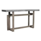Console de buffet artisanale de 59 pouces avec base géométrique entrelacée