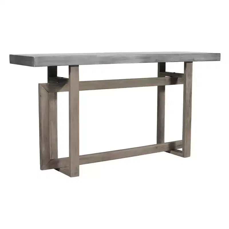 59 Inch Artisan Sideboard Console Table with Geometric Interlocked Base