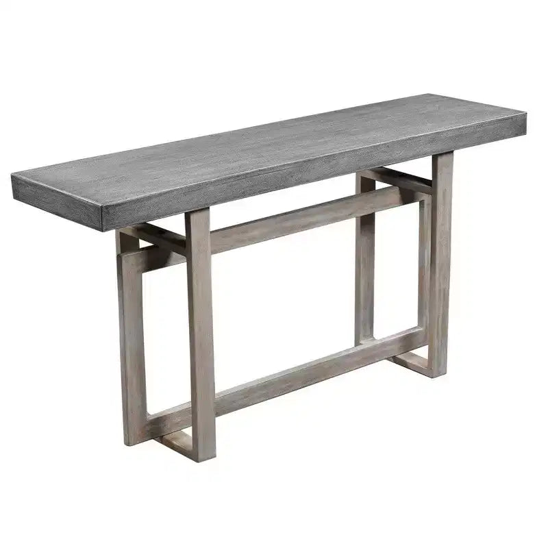 59 Inch Artisan Sideboard Console Table with Geometric Interlocked Base