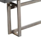 Console de buffet artisanale de 59 pouces avec base géométrique entrelacée
