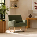 Fauteuil à bascule Boucle avec pieds en bois de frêne