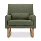 Fauteuil à bascule Boucle avec pieds en bois de frêne