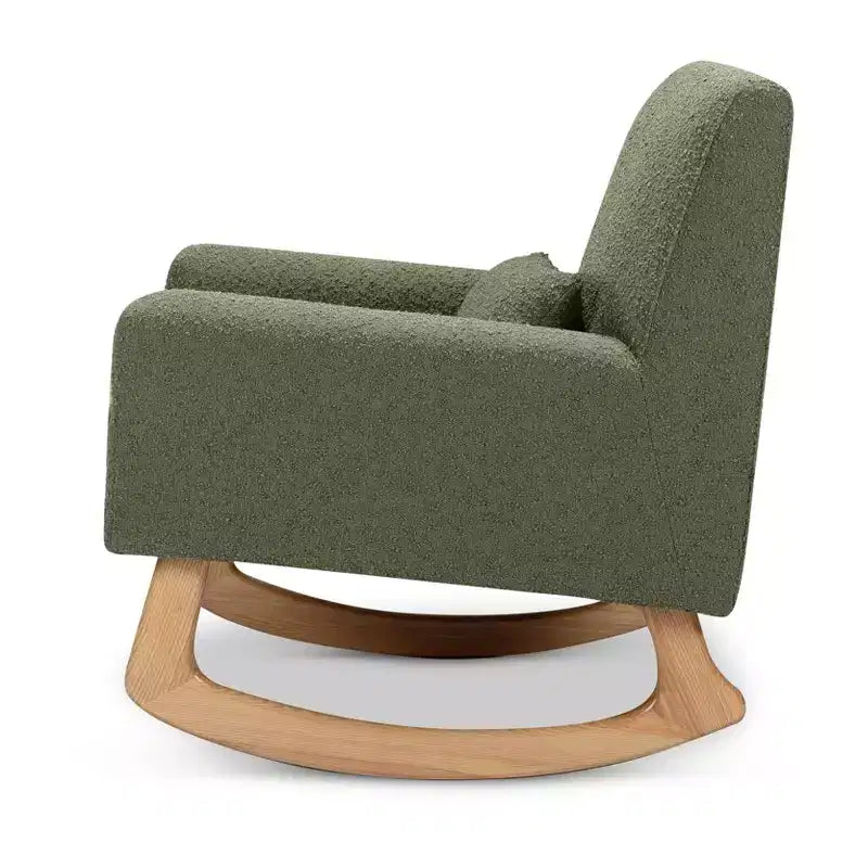 Boucle Rocker Chair with Ash Wood Legs