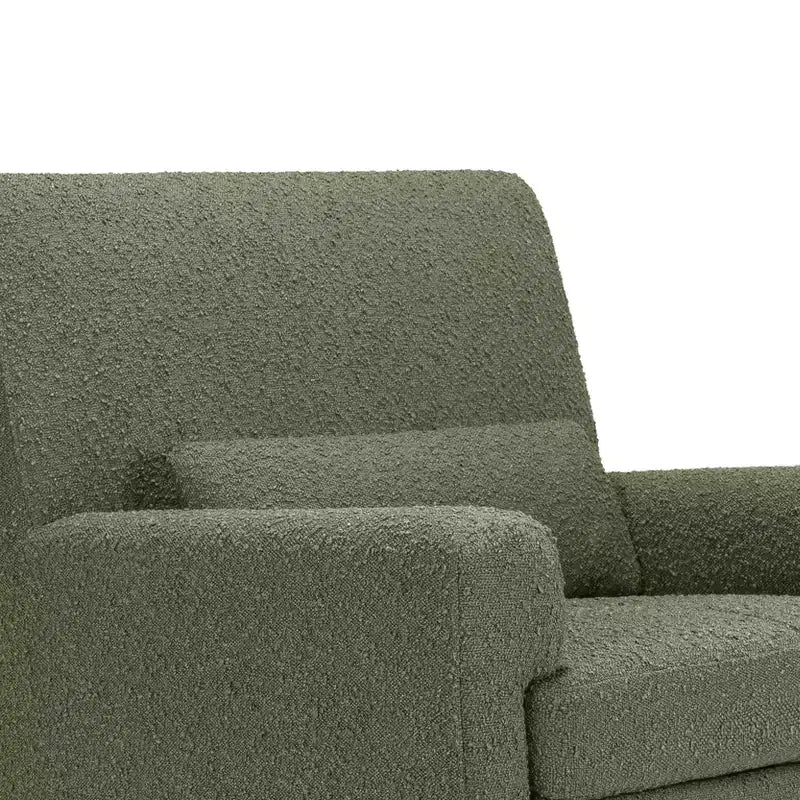 Boucle Rocker Chair with Ash Wood Legs
