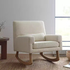 Fauteuil à bascule Boucle avec pieds en bois de frêne