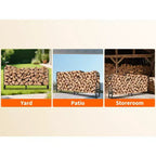 Range-bûches 1,2 m Extérieur et intérieur Porte-bûches Robuste Organisateur de bois Maille d'acier pour cheminée et terrasse