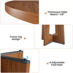 Table à manger ronde moderne à 7 pieds, table de cuisine robuste de 42 pouces pour coin petit-déjeuner, appartement ou bureau à domicile, 4 à 6 places