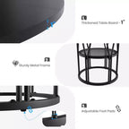 Table à manger ronde moderne à 7 pieds, table de cuisine robuste de 42 pouces pour coin petit-déjeuner, appartement ou bureau à domicile, 4 à 6 places