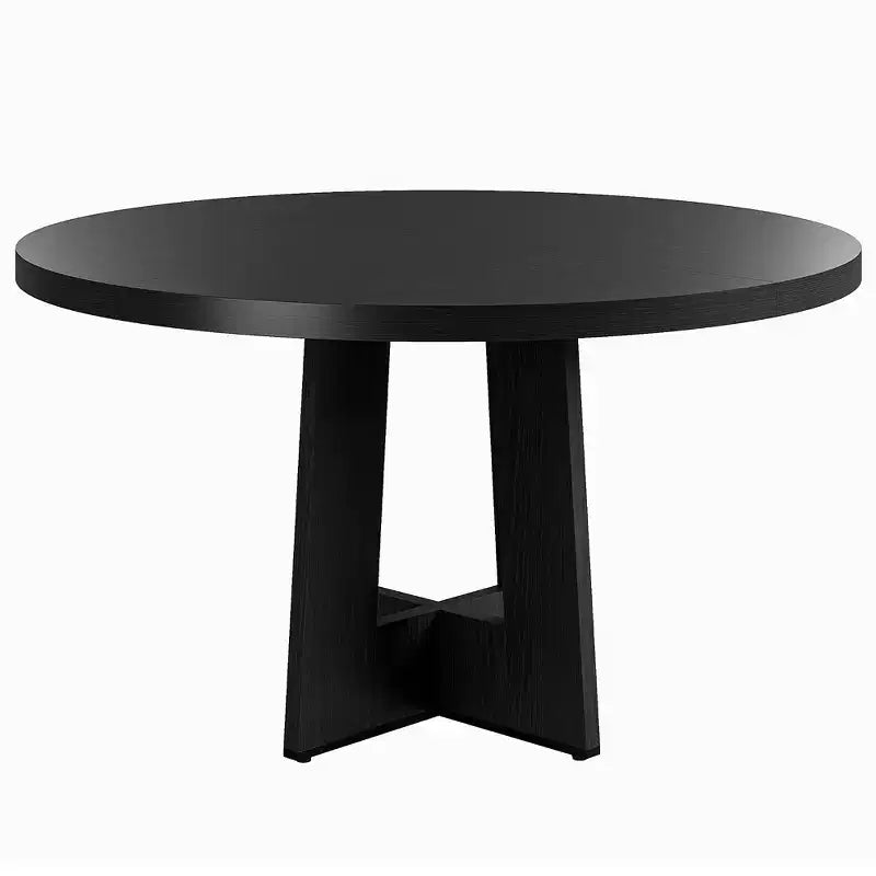 Modern 7-Leg Round Dining Table, 42 Inch Sturdy Kitchen Table for Breakfast Nook, Apartment, or Home Office, Seats 4-6