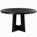 Modern 7-Leg Round Dining Table, 42 Inch Sturdy Kitchen Table for Breakfast Nook, Apartment, or Home Office, Seats 4-6