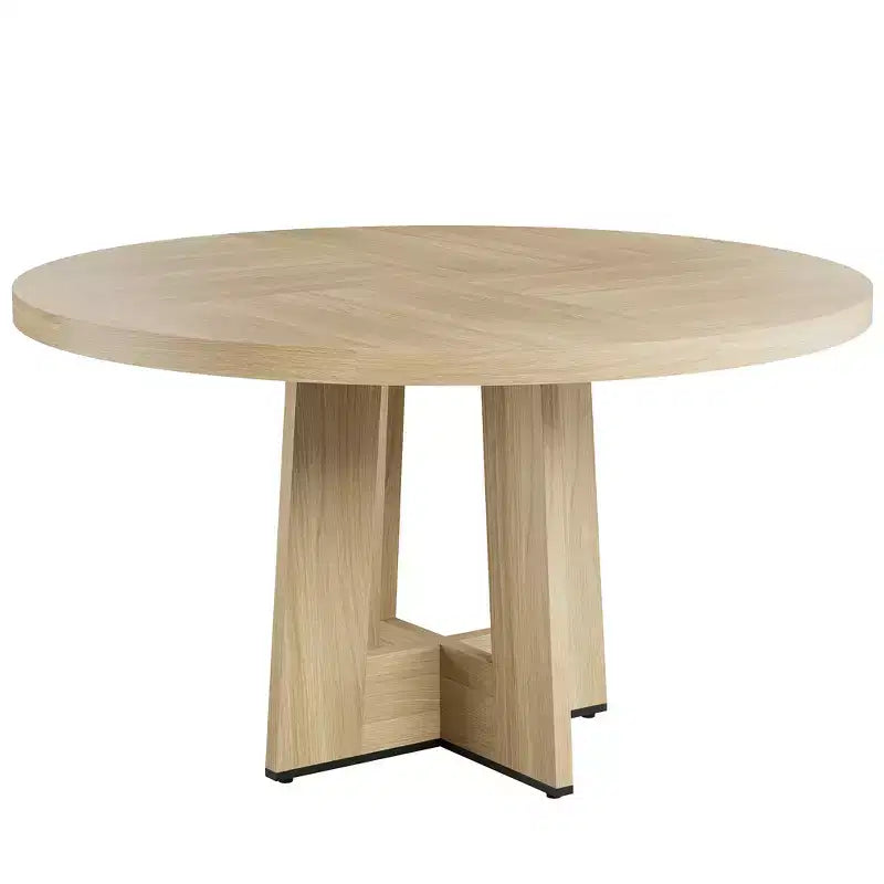 Modern 7-Leg Round Dining Table, 42 Inch Sturdy Kitchen Table for Breakfast Nook, Apartment, or Home Office, Seats 4-6