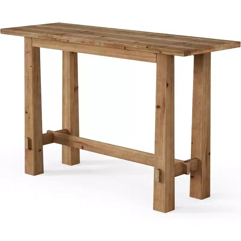Lantine Solid Wood Bar Table, 63 Long Bar Height Pub Table, Wooden Home Bar Unit for Kitchen, Caf or Restaurant