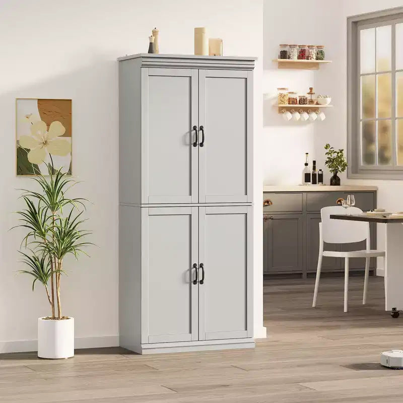 Freestanding Kitchen Pantry Storage Cabinet, 70 in Cupboard with Doors and Adjustable Shelves