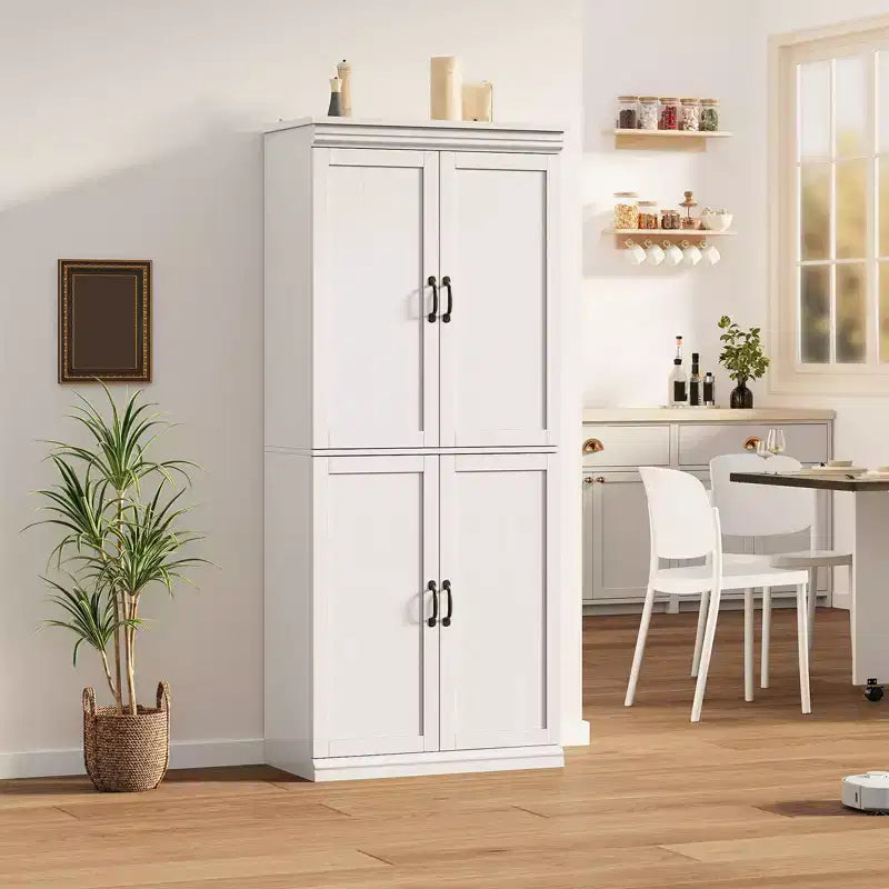 Freestanding Kitchen Pantry Storage Cabinet, 70 in Cupboard with Doors and Adjustable Shelves