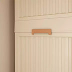 Armoire de rangement portable avec 6 portes magnétiques, 6 cubes et 2 tringles de suspension, blanche