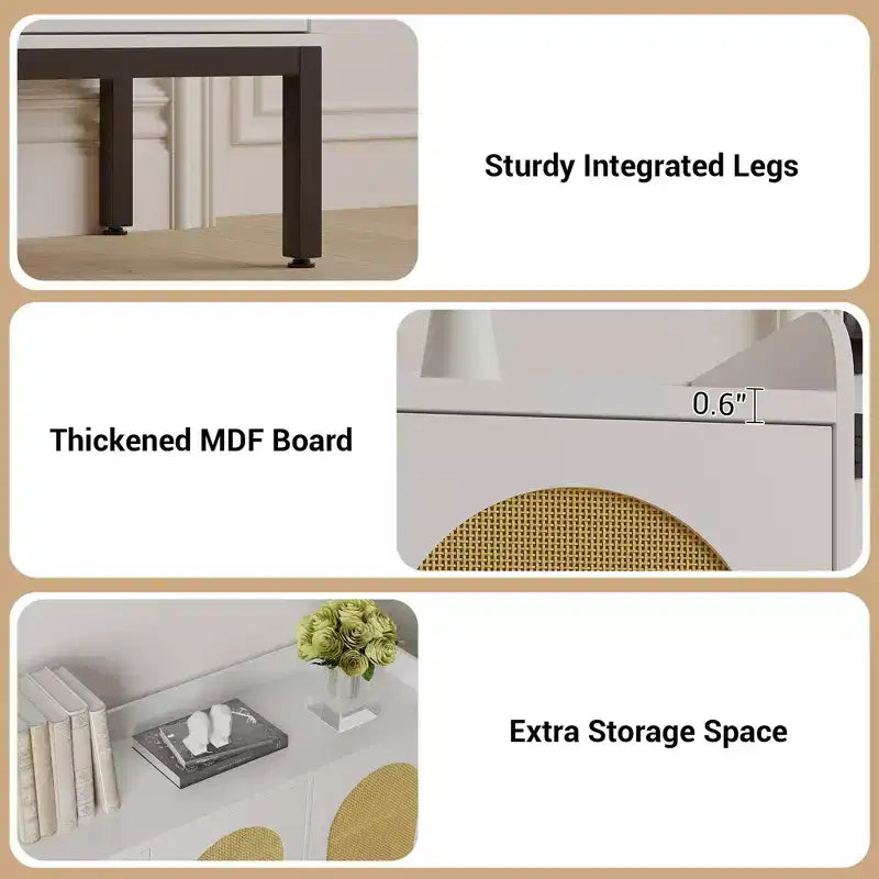 8-Tier Shoe Cabinet with 3 Doors, Freestanding Shoe Storage Organizer with Adjustable Shelves