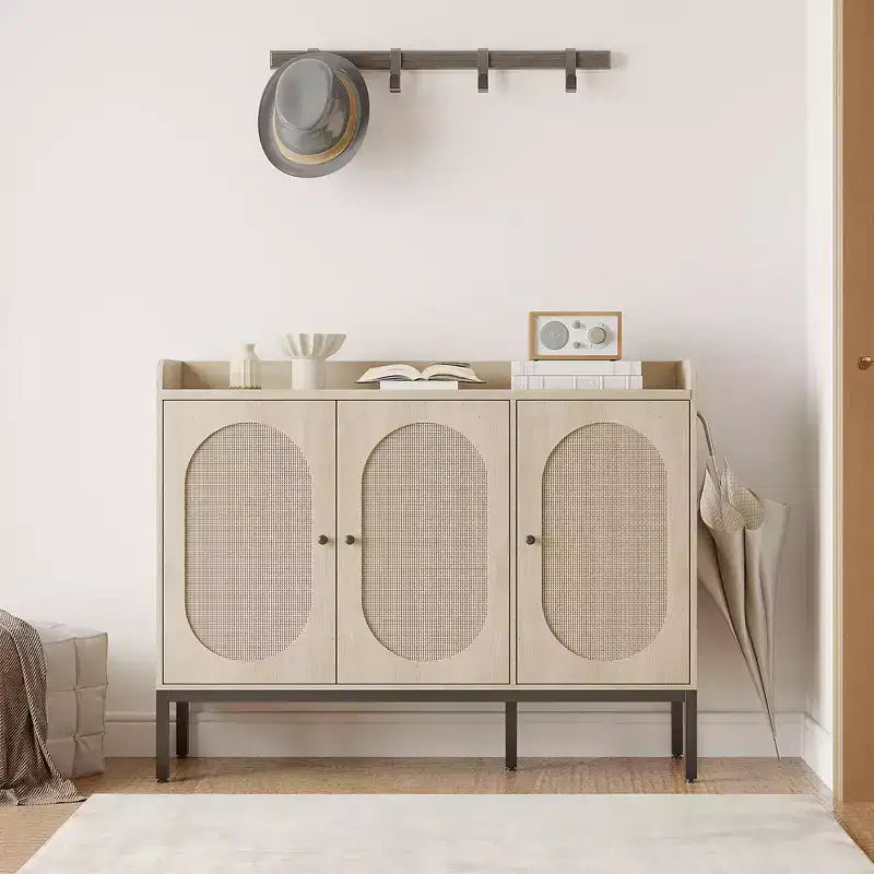 8-Tier Shoe Cabinet with 3 Doors, Freestanding Shoe Storage Organizer with Adjustable Shelves