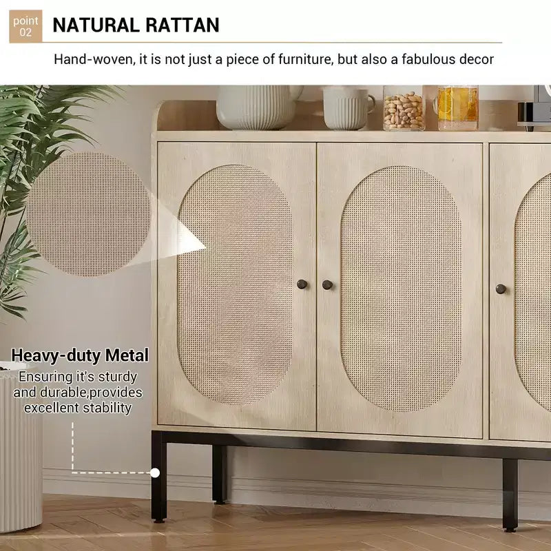 8-Tier Shoe Cabinet with 3 Doors, Freestanding Shoe Storage Organizer with Adjustable Shelves