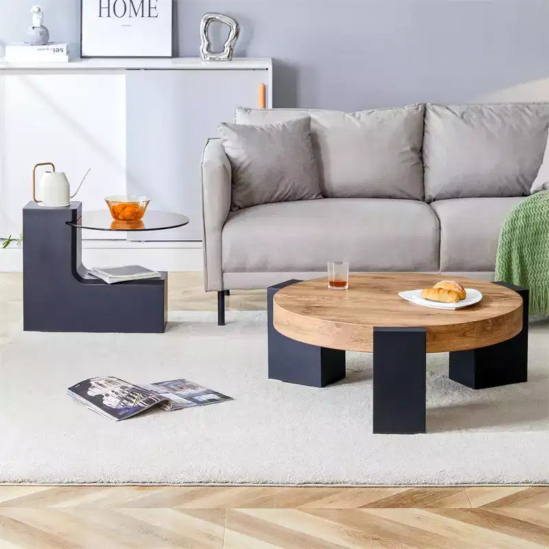 2-Tier Detachable Coffee Table, Space-Saving End Table for Living Room/Bedroom