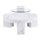 Table basse détachable à 2 niveaux, table d'appoint peu encombrante pour salon/chambre