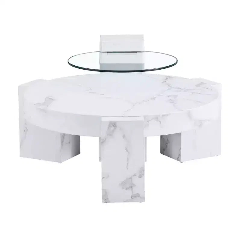2-Tier Detachable Coffee Table, Space-Saving End Table for Living Room/Bedroom