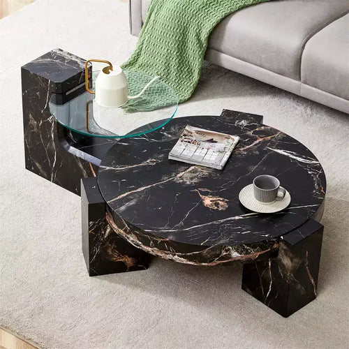 2-Tier Detachable Coffee Table, Space-Saving End Table for Living Room/Bedroom