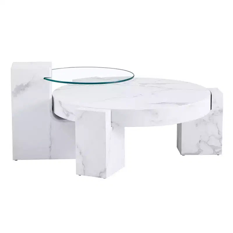 2-Tier Detachable Coffee Table, Space-Saving End Table for Living Room/Bedroom