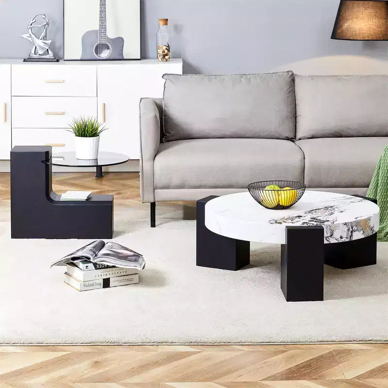 2-Tier Detachable Coffee Table, Space-Saving End Table for Living Room/Bedroom