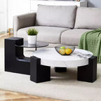 Table basse détachable à 2 niveaux, table d'appoint peu encombrante pour salon/chambre