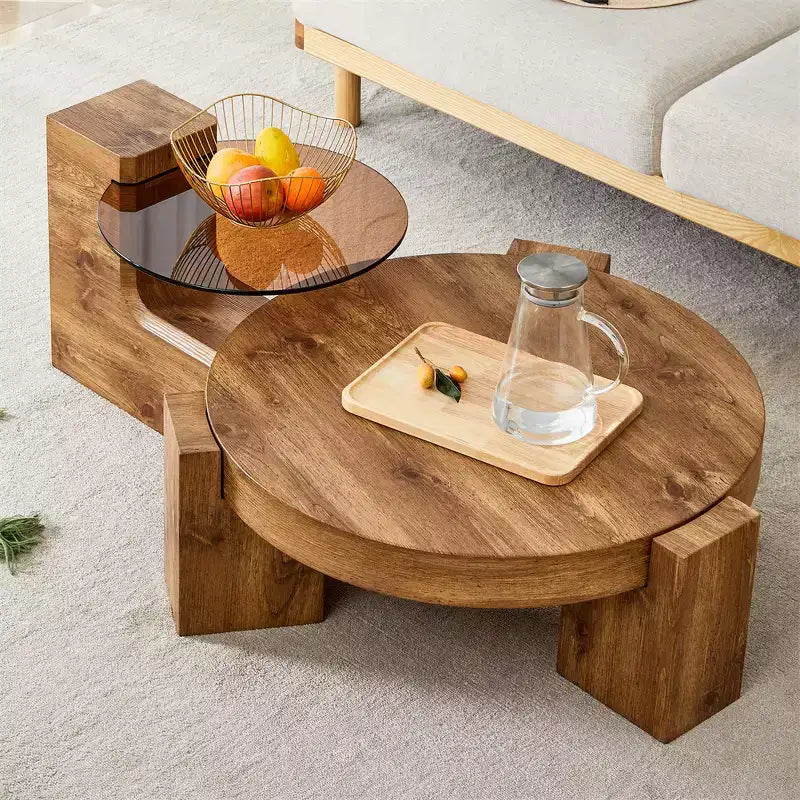 2-Tier Detachable Coffee Table, Space-Saving End Table for Living Room/Bedroom