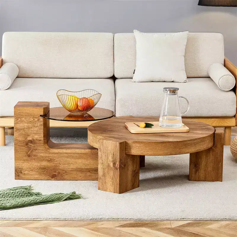 2-Tier Detachable Coffee Table, Space-Saving End Table for Living Room/Bedroom