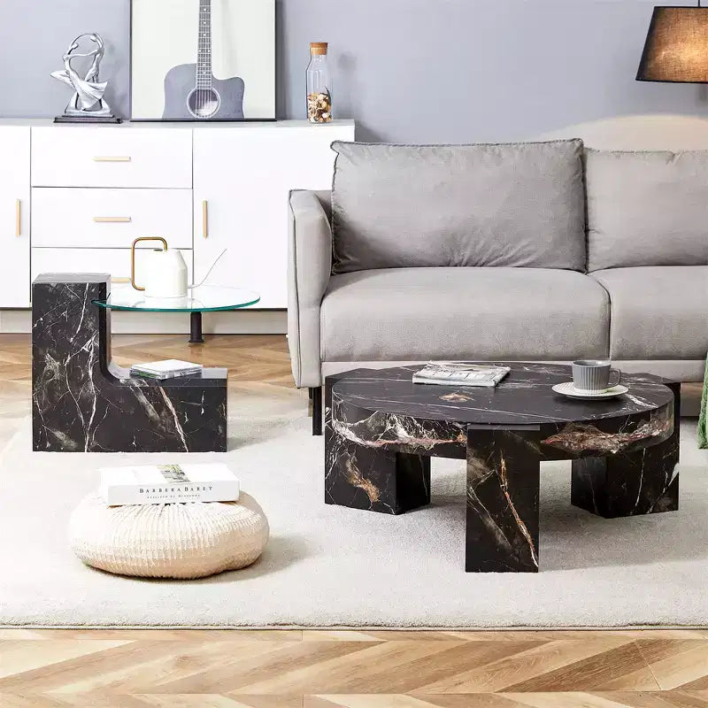 2-Tier Detachable Coffee Table, Space-Saving End Table for Living Room/Bedroom