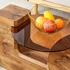 Table basse détachable à 2 niveaux, table d'appoint peu encombrante pour salon/chambre