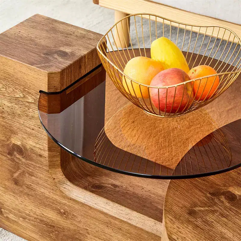 2-Tier Detachable Coffee Table, Space-Saving End Table for Living Room/Bedroom