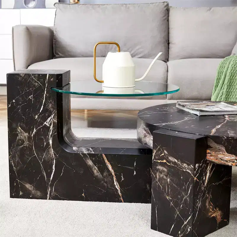 2-Tier Detachable Coffee Table, Space-Saving End Table for Living Room/Bedroom