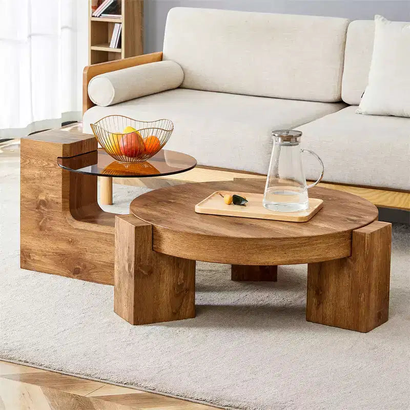 2-Tier Detachable Coffee Table, Space-Saving End Table for Living Room/Bedroom