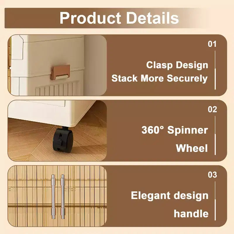 Portable Wardrobe Closet with Magnetic Door & Hanging Rod