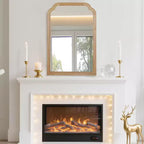 Miroir décoratif 20x30 en bois massif avec coins arrondis