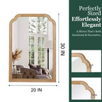 Miroir décoratif 20x30 en bois massif avec coins arrondis