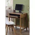 HomeStock 29 in.H Beige Color MDF Computer Desks with Open Storage Shelf