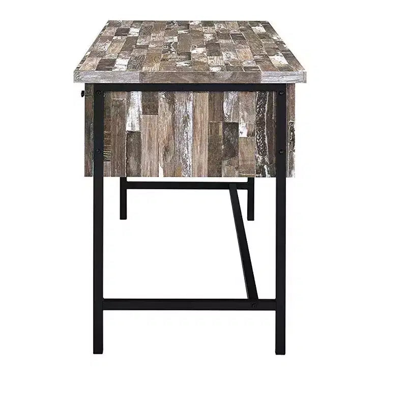 29 in.H Beige MDF Computer Desk with Open Storage Shelf