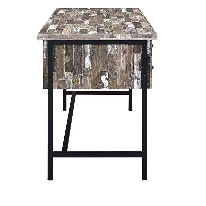 29 in.H Beige MDF Computer Desk with Open Storage Shelf
