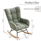 Fauteuil à bascule pour bébé, fauteuil de relaxation pour l'allaitement, fauteuil d'appoint rembourré pour chambre et salon