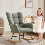 Fauteuil à bascule pour bébé, fauteuil de relaxation pour l'allaitement, fauteuil d'appoint rembourré pour chambre et salon