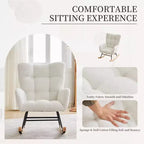 Fauteuil à bascule pour bébé, fauteuil de relaxation pour l'allaitement, fauteuil d'appoint rembourré pour chambre et salon