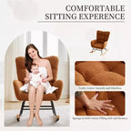 Fauteuil à bascule pour bébé, fauteuil de relaxation pour l'allaitement, fauteuil d'appoint rembourré pour chambre et salon