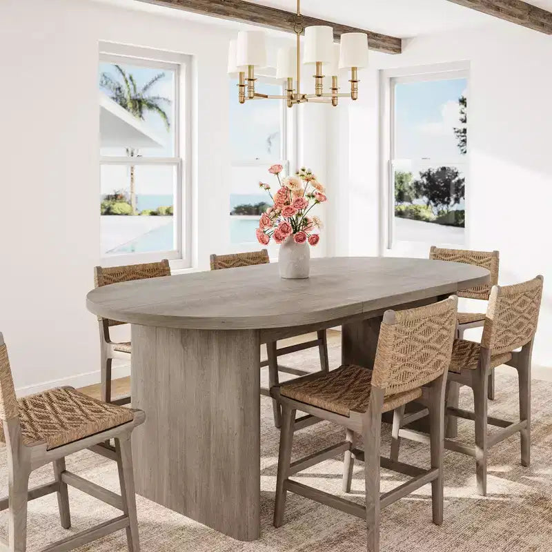 70.9 Oval Dining Table for 68 People, Large Kitchen Table with Thick Sturdy Wooden Base, Farmhouse Style for Kitchen & Living Room